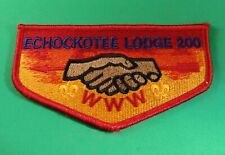 Vintage ECHOCKOTEE LODGE 200 Order of the Arrow Lodge Flap picture