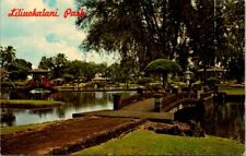 Liliuokalani Park Japanese Garden Hilo Hawaii Vintage Postcard Posted 1977  D10 picture