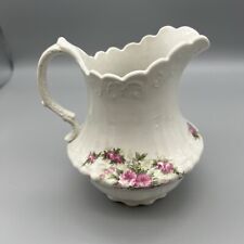 Beautiful Vtg Porcelain 5” Floral Pitcher picture