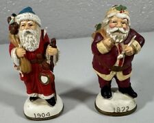 2 Lot, 1872 & 1904 Memories Of Santa Ornaments Figurines Christmas Collectibles picture