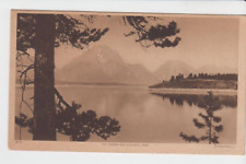 Postcard WY Jackson Hole Wyoming Mt Moran and Jackson Lake Crandall c.1927 G10 picture
