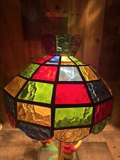 Vintage Rare Tiffany Style Large Stained Glass “Lamp Shade Only-EUC 16” picture