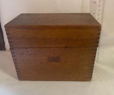 Vintage Weis Wooden Dovetailed Oak Recipe Box picture