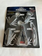 SHEFFIELD 5 pieces Multi Purpose Tool Kit w/ Knives Key Chain Bonus Sheath NEW picture