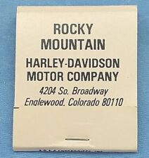 Vintage Matchbook 1980's Pinup Girl Rocky Mountain Harley Davidson Unstruck New picture
