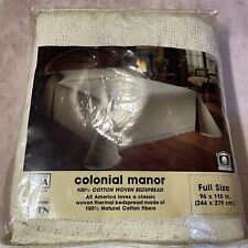 NEW Vintage Colonial Manor Antique 100% Cotton Woven Bedspread Full Size picture