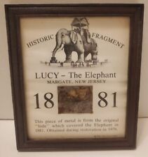 Lucy the Elephant Margate New Jersey Historic Fragment 1881 With Certificate picture