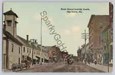MAIN STREET SOUTH OLD TOWN ME BARBER POLL SANCTON JEWELRY SHOP picture