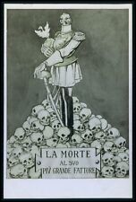 Kaiser skull death WWI ww1 war humor satirical propaganda original 1915 postcard picture