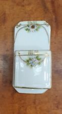 Antique Nippon Porcelain Gold with Blue Floral Match Book Holder Hand Painted picture