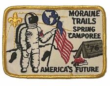 Moraine Trails 1976 Spring Camporee Boy Scouts of America BSA Embroidered Badge picture
