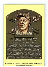  Hank Aaron National Baseball Hall Of Fame & Museum Yellow Plaque Postcard Ex picture