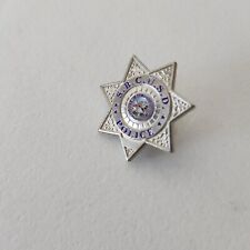 Vintage SAN BERNARDINO CALIFORNIA POLICE Mini Silver STAR Lapel Hat Jacket Pin picture