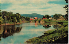 Postcard Picturesque Countryside Farm with Peaceful River picture