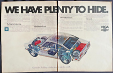 1971 Chevrolet Vega Plenty to Hide X-ray View Double Page Vintage Print Ad-CRC1 picture