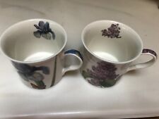 2 Royal Botanical Gardens Porcelain Mugs, KEW, Iris (1) & Lilac (1), Look Unused picture