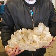 43.5 lb. Clear Quartz Crystal Cluster with built-in Towers 43.5 lbs BEAUTIFUL picture