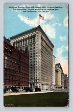 Chicago IL-Illinois, Michigan Avenue, Advertisement, Vintage c1915 Postcard picture