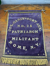 Vintage BANNER Colonel GANSEVOORT Auxilary No.28 Patriarch Militant ROME, NY picture