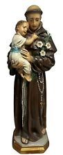 Vintage Saint St. Anthony w/Child Chalkware Statue 17”H ITALY Altar Catholic picture