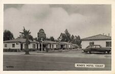 Kind's Hotel Court Phoenix Arizona AZ Old Car c1940 Postcard picture