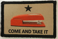 Come and Take it Office Space Red Stapler Morale Patch Funny Tactical Military  picture