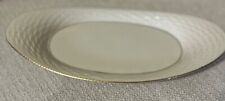Vintage Lenox Tripoli Collection 13.5 x 6 1/4 24K Gold Trim Embossed Bread Tray picture