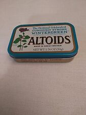 Altoids Wintergreen Tin Empty 1.76 OZ Size Metal Flip Top Made in Great Britain picture