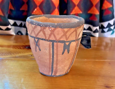 Antique/Vintage ?Pueblo Native Indian Pottery Vase Crazing Terra Cotta Color picture