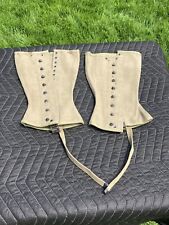 WW2 US ARMY M1938 CANVAS GAITERS WRAPPINGS LEGGINGS WWII MILITARY 2R picture