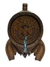 Antique Bacardi Rum Oak Wood Barrel Very Rare With Batwing Stand 100 % handmade  picture