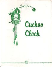 1962 CUCKOO CLOCK RESTAURANT vintage luncheon menu UNKNOWN LOCATION Duncan Hines picture
