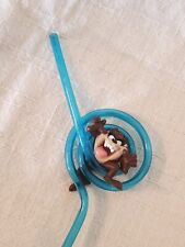 Looney Tunes Taz Tazmanian Devil Sipper Straw Blue Collectible Vintage -- 1 picture