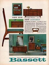 Bassett Furniture Wood Bedroom Fashion Multicolor 1963 Vintage Print Ad-C-2.1 picture