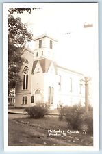 Brandon Vermont VT Postcard RPPC Photo Methodist Church c1940's Vintage Posted picture