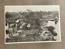 Postcard Indonesia Dutch East Indies Jakarta Fish Market Boats Harbor Vintage PC picture