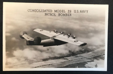 WWII  Real Photo Postcard US Navy PATROL BOMBER, CONSOLIDATED Model 29, 1943 PC picture