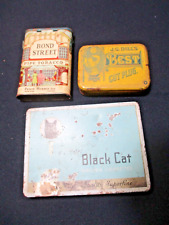 Vintage Tobacco Tin Lot JG Dill's Bond Street Black Cat picture