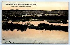 Postcard WI 1916 Mississippi River & Prairie du Chien North McGregor Heights K2 picture