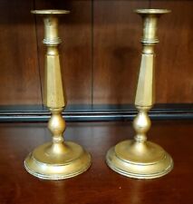 Vintage Solid Brass Set/Pair of 11” Candlesticks Candle Holders Heavy picture