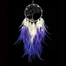 Dream Catcher Tree of Life with LED Lights, Handmade Feather Large Dre picture