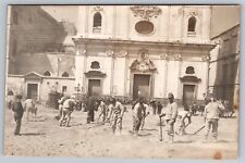 Portici Italy - Santuario di San Ciro - Cathedral - WWI era - Soldiers - RPPC picture