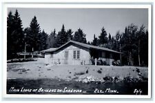 1940 Main Lodge Brissons Shagawa Exterior View Ely Minnesota RPPC Photo Postcard picture