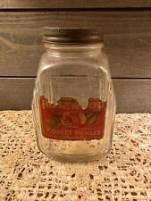 Antique Glass Pickle Jar “rosewood Sweet Pickles” 1930s/1940s picture