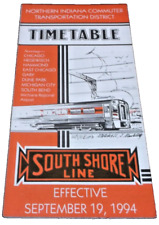 SEPTEMBER 1994 CHICAGO SOUTH SHORE AND SOUTH BEND NICTD PUBLIC TIMETABLE  picture