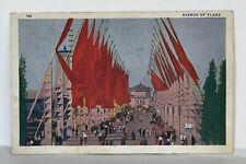 Vintage Postcard Avenue Of Flags, Chicago World’s Fair 1933 Linen picture