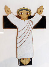vintage wall plaque ceramic Christ is Risen St Andrew's Abby CA picture