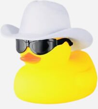 Large Cowboy Rubber Duck with Cowboy Hat & Sunglasses, Collectible Yellow Duck picture