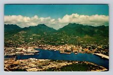 Honolulu HI- Hawaii, Aerial Of Harbor, Antique, Vintage c1902 Souvenir Postcard picture