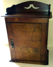 Handsome Antique Oak Edwardian English Smokers / Tobacco / Pipe Cabinet picture